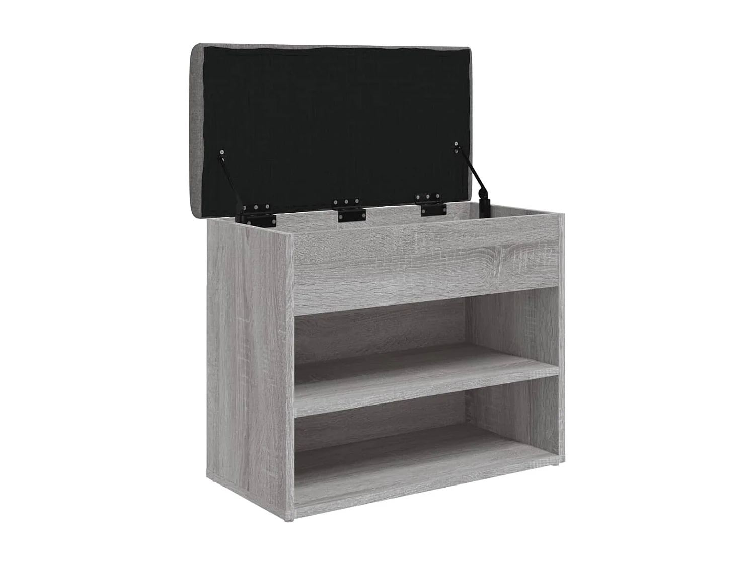 Banco zapatero madera de ingeniería gris Sonoma 62x32x50 cm ES386653