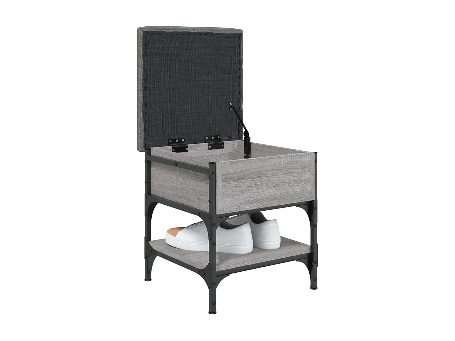 Banc à chaussures sonoma gris 42x42x45 cm bois d'ingénierie REO46297