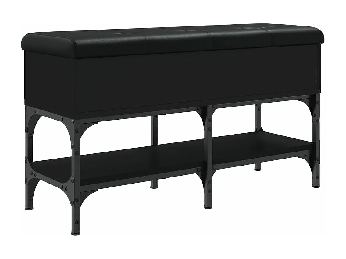 Schoenenbank 82x32x45 cm bewerkt hout zwart NL590668