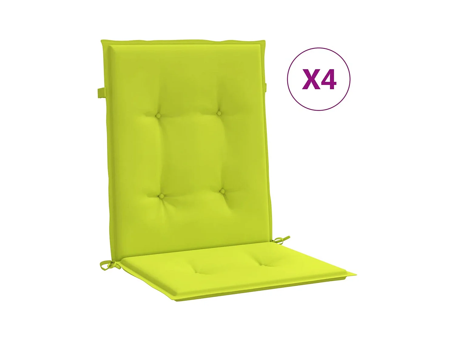 Tuinstoelkussens 4 st 100x50x3 cm oxford stof heldergroen NL231004
