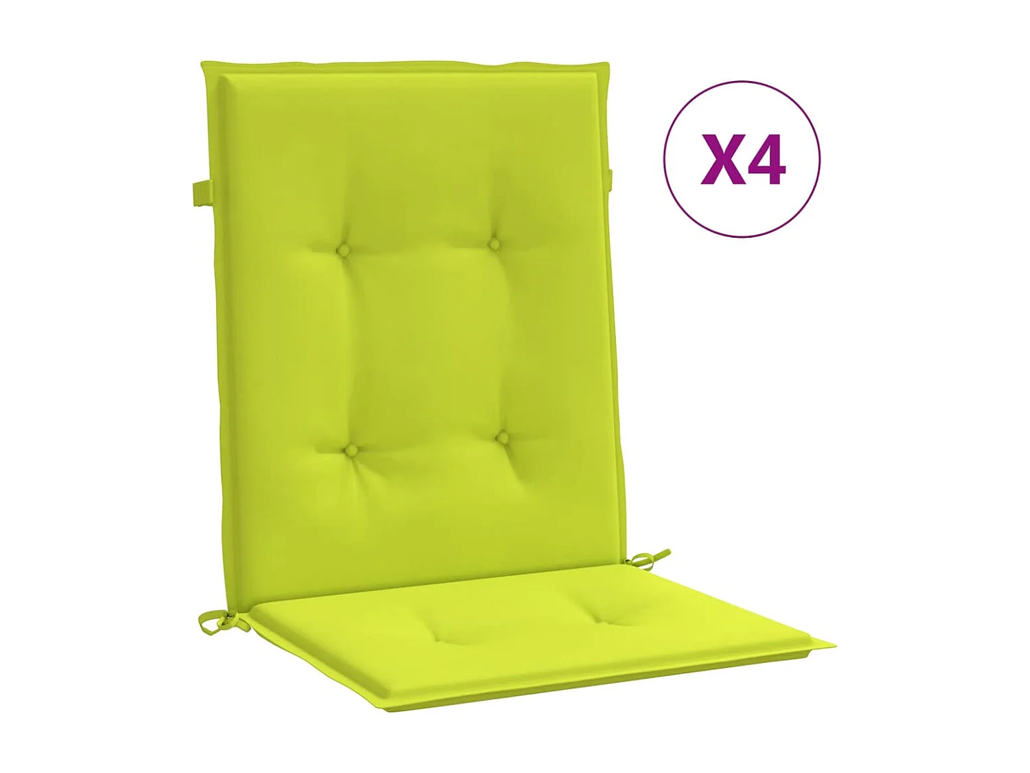 Tuinstoelkussens 4 st 100x50x3 cm oxford stof heldergroen NL231004