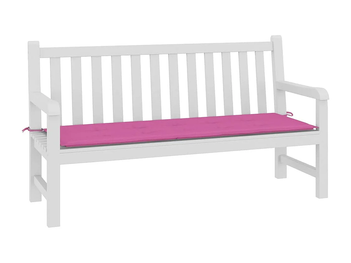 Coussin de banc de jardin rose 150x50x3 cm tissu oxford OFR54564