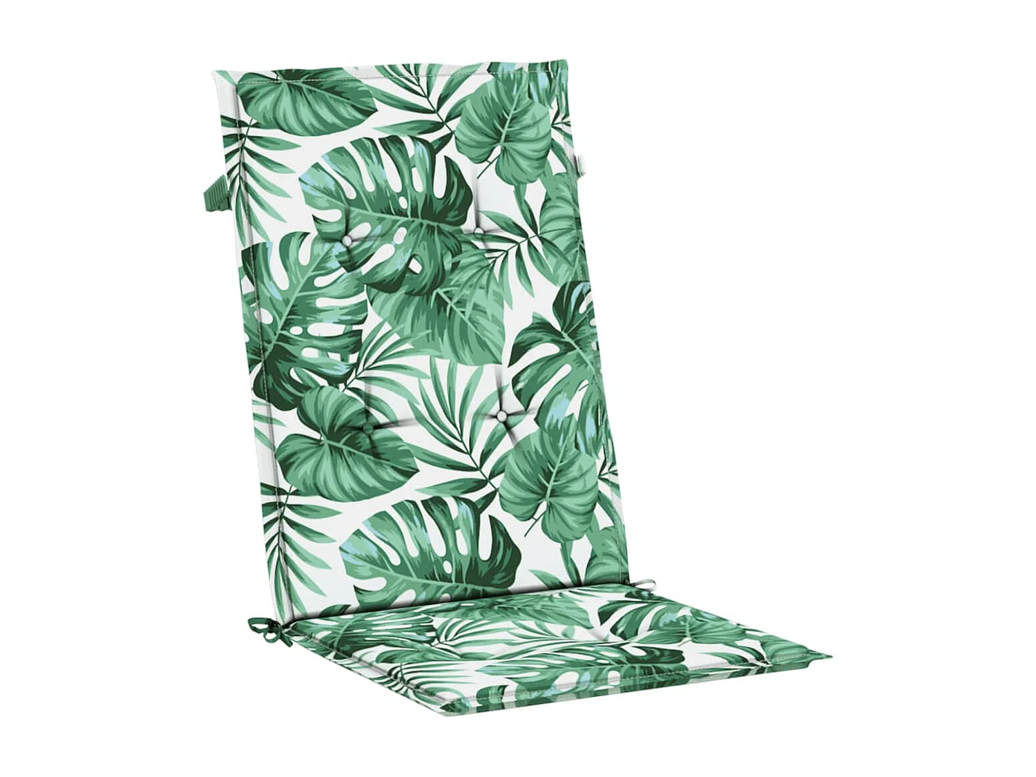 Coussins de chaise à dossier haut 2 pcs modèle de feuille tissu OFR65109