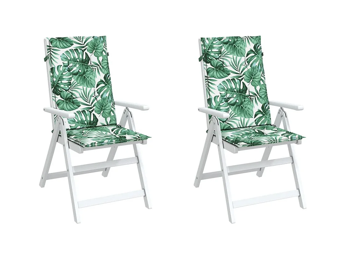 Almofadões cadeira de encosto alto 2 pcs tecido folhas PT241089