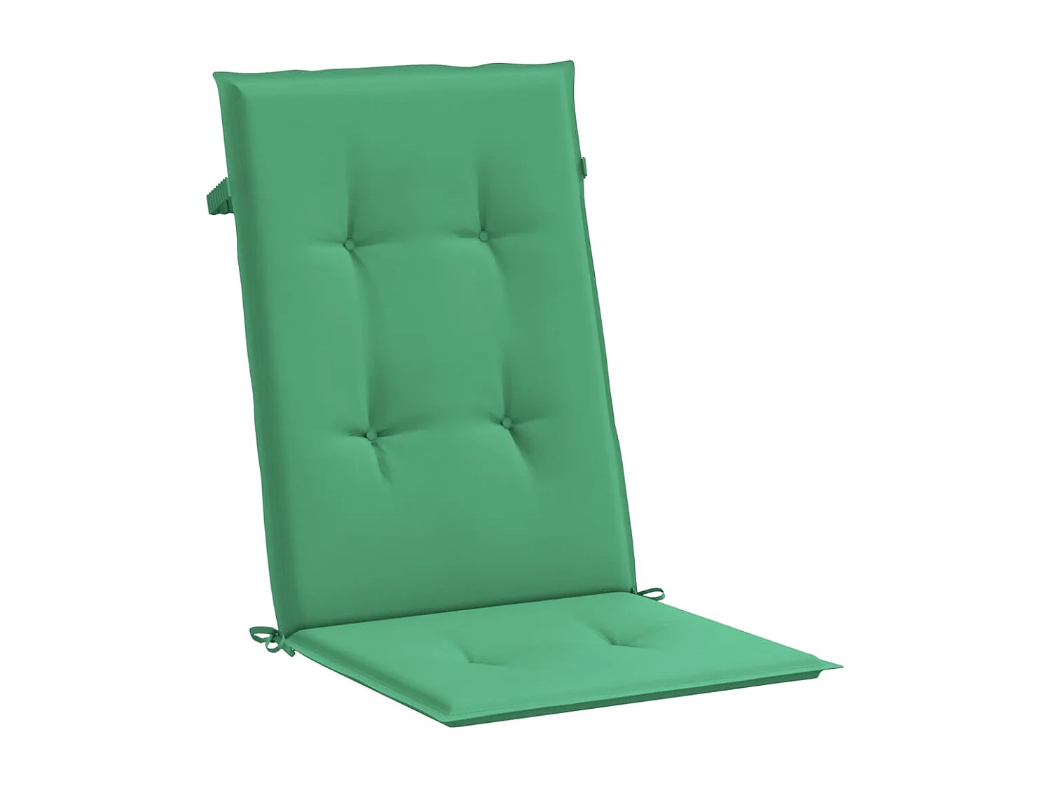 Cojín silla de jardín respaldo alto 6 uds tela verde 120x50x3cm ES291497