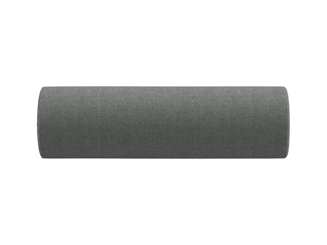 Coussins décoratifs 2 pcs Gris foncé Ø15x50 cm Tissu OFR25868