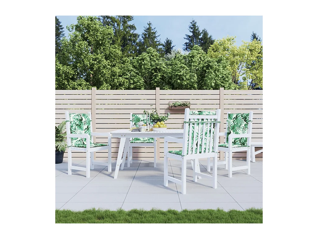 Coussins de chaise à dossier bas Lot de 4 modèle de feuille OFR99927