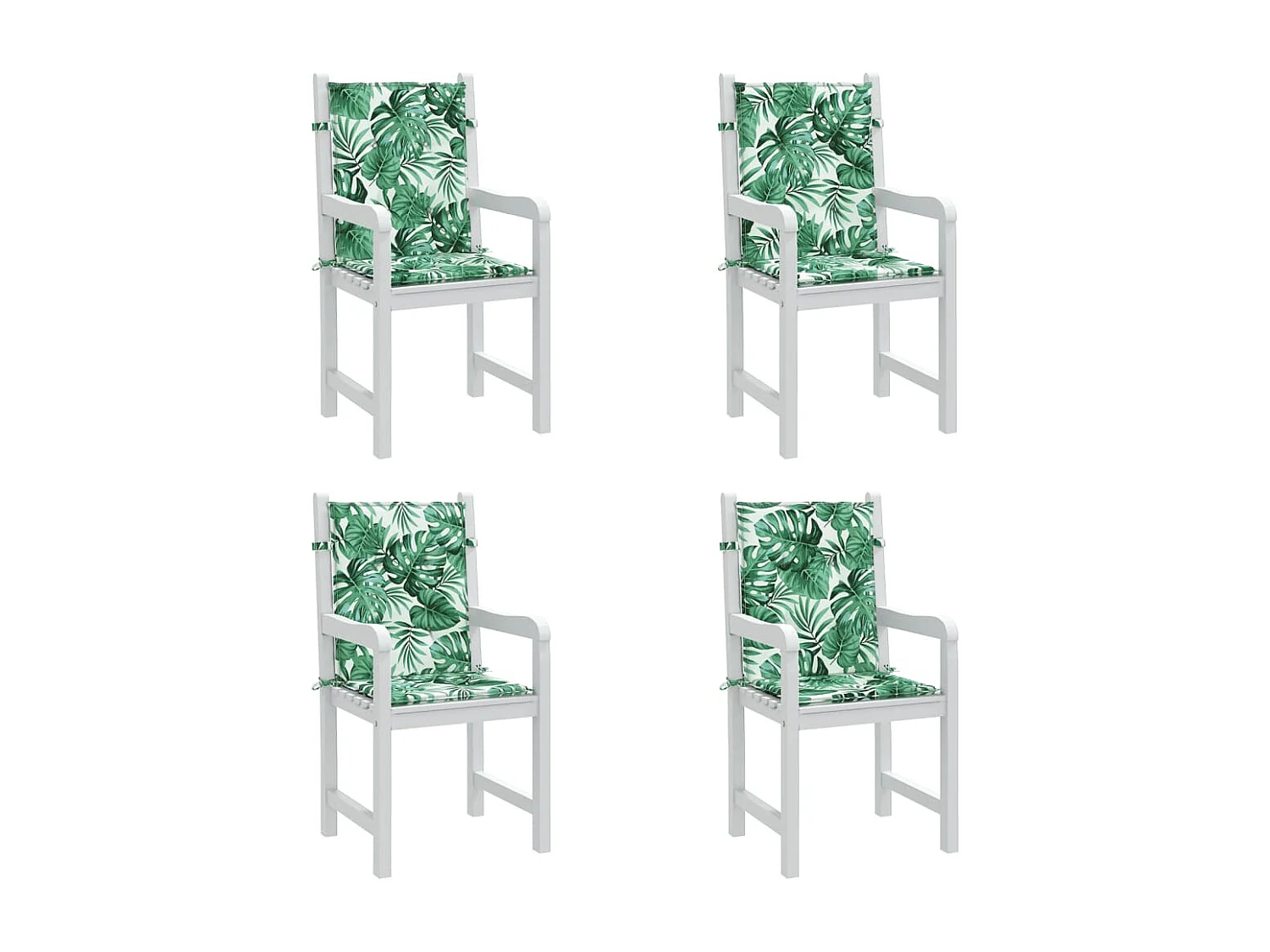 Coussins de chaise à dossier bas Lot de 4 modèle de feuille OFR99927