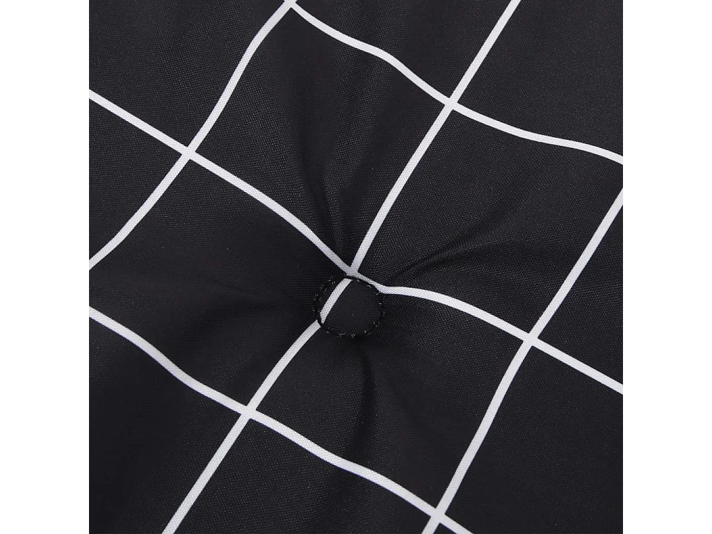 Coussin de banc de jardin carreaux noir 120x50x3cm tissu oxford OFR98897