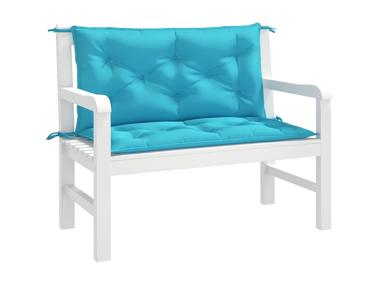 Coussins de banc de jardin Lot de 2 turquoise 100x50x7 cm tissu OFR67317