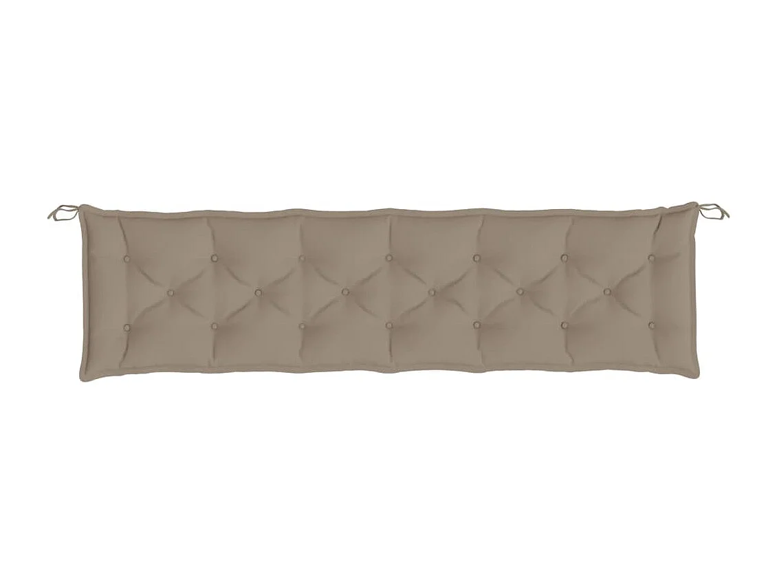 Coussin de banc de jardin taupe 200x50x7 cm tissu oxford OFR15304