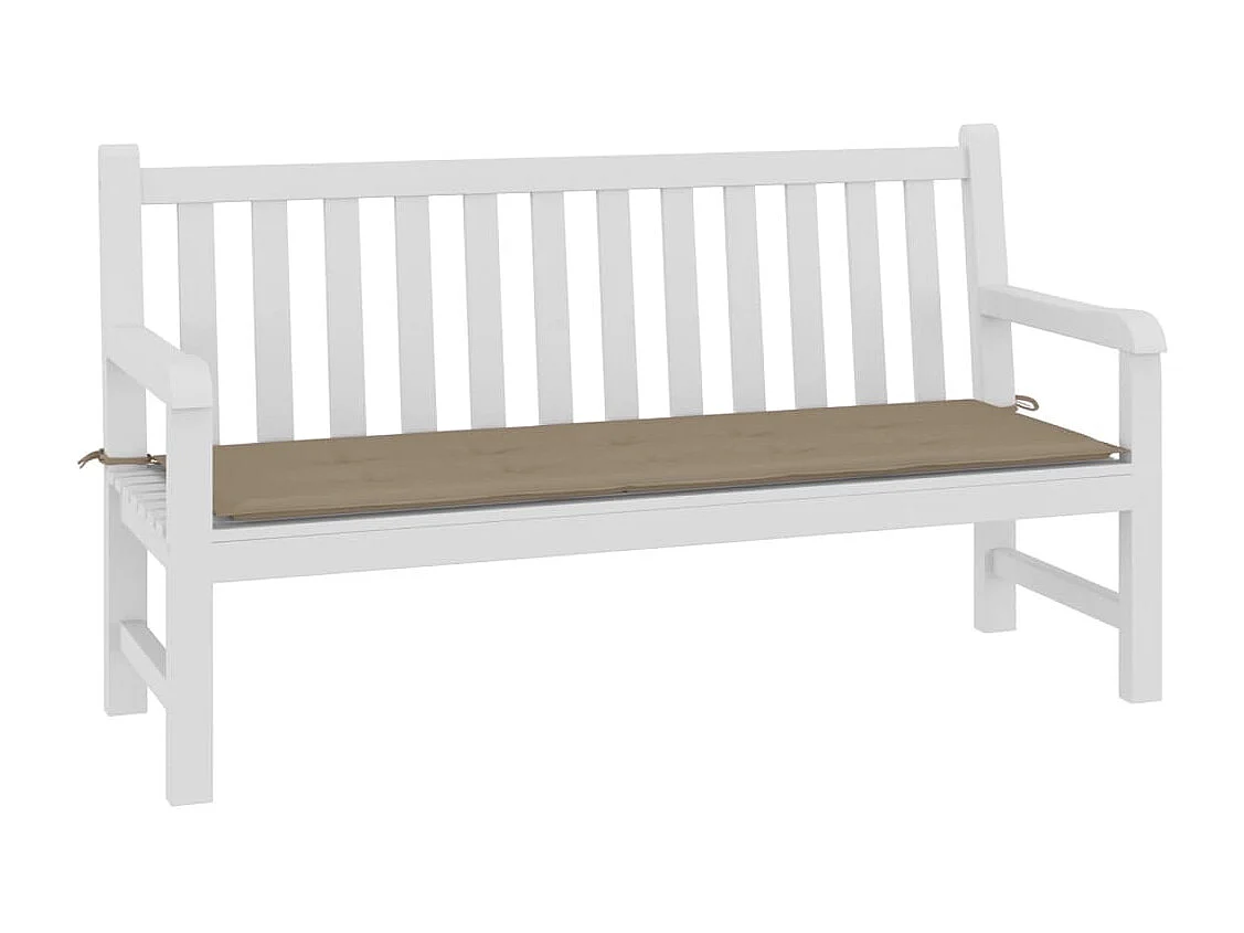 Coussin de banc de jardin taupe 150x50x3 cm tissu oxford OFR32792