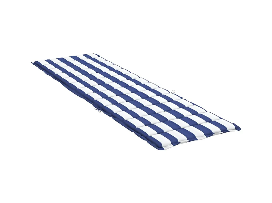 Coussin de chaise longue rayures bleues/blanches tissu oxford OFR51643
