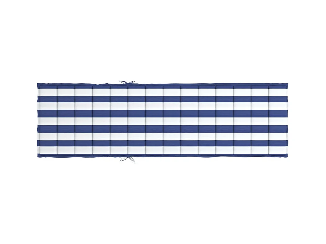 Coussin de chaise longue rayures bleues/blanches tissu oxford OFR51643