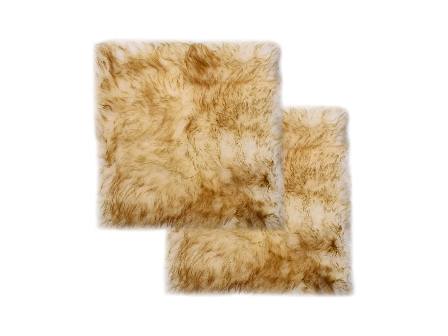 Almofadas cadeira 2 pcs 40x40cm pele carneiro castanho mesclado PT391661