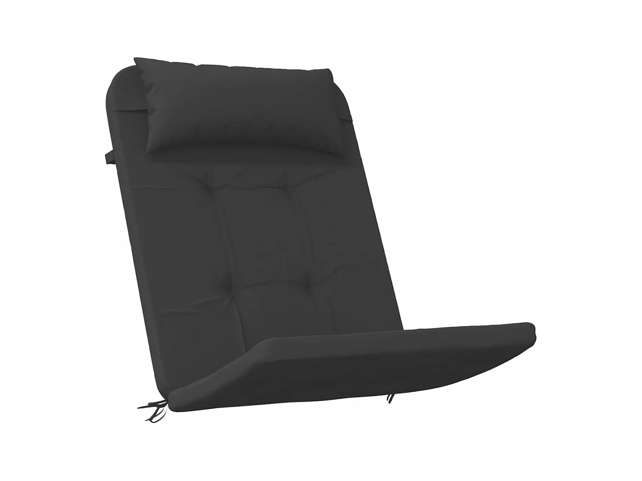 Coussins de chaise adirondack Lot de 2 noir tissu oxford OFR20486