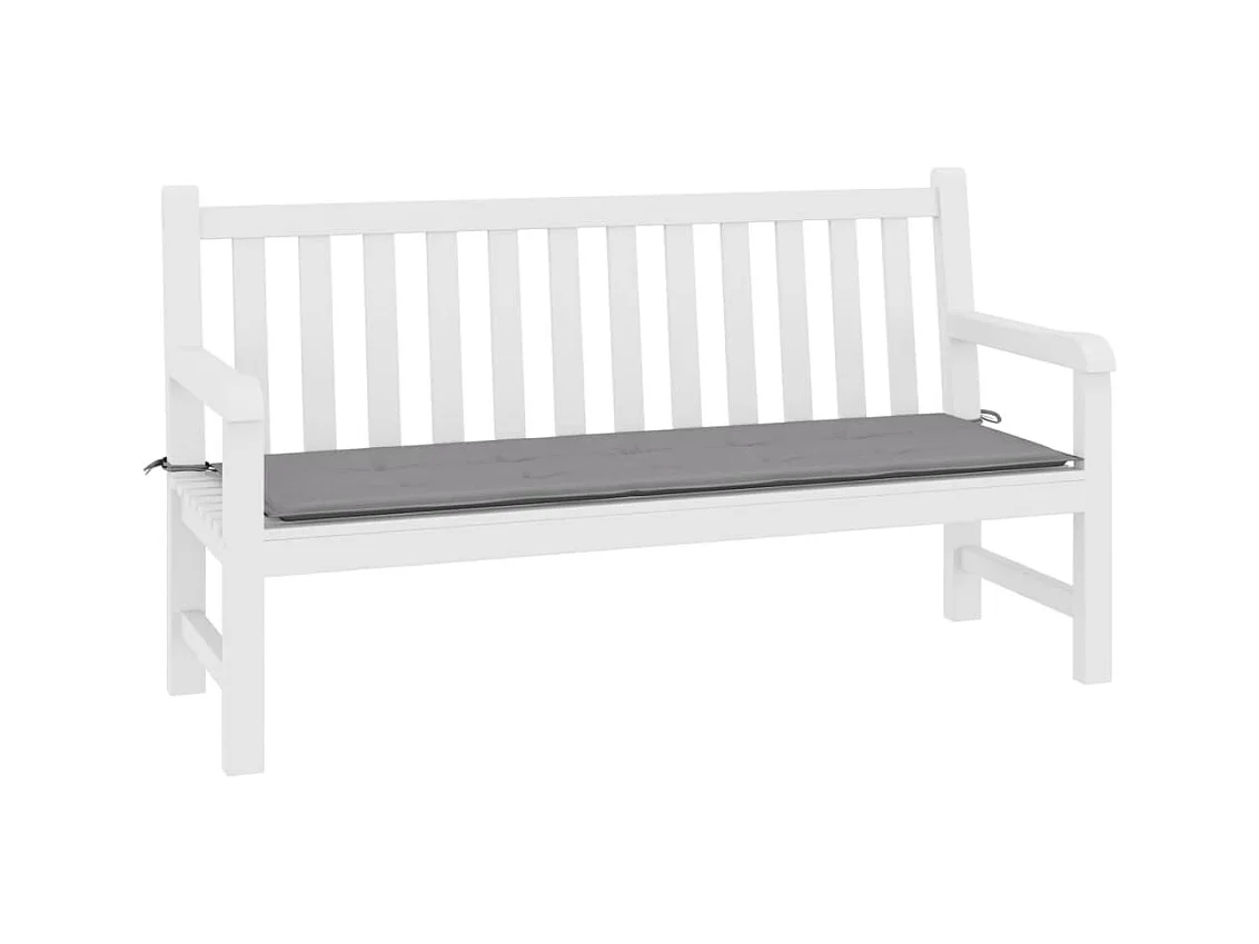 Coussin de banc de jardin gris 200x50x3 cm tissu oxford OFR42188