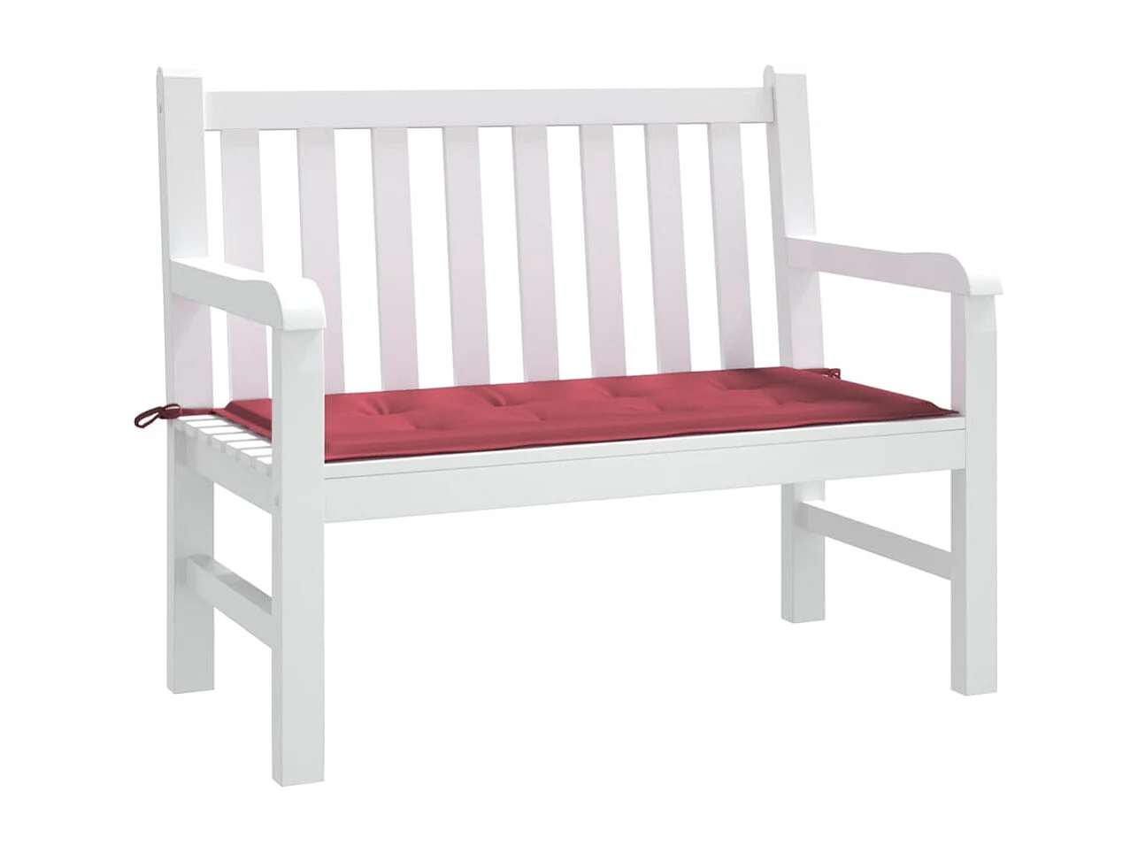 Coussin de banc de jardin rouge bordeaux 100x50x3 cm OFR89332