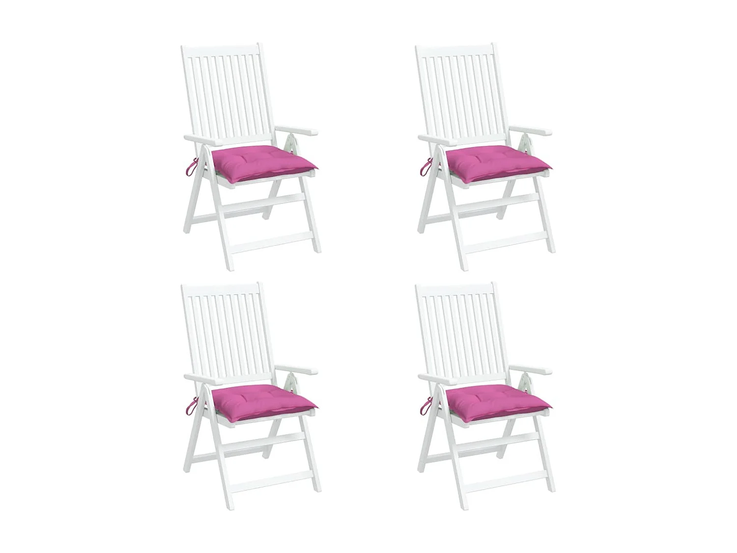 Coussins de chaise 4 pcs rose 50x50x7 cm tissu oxford OFR43087