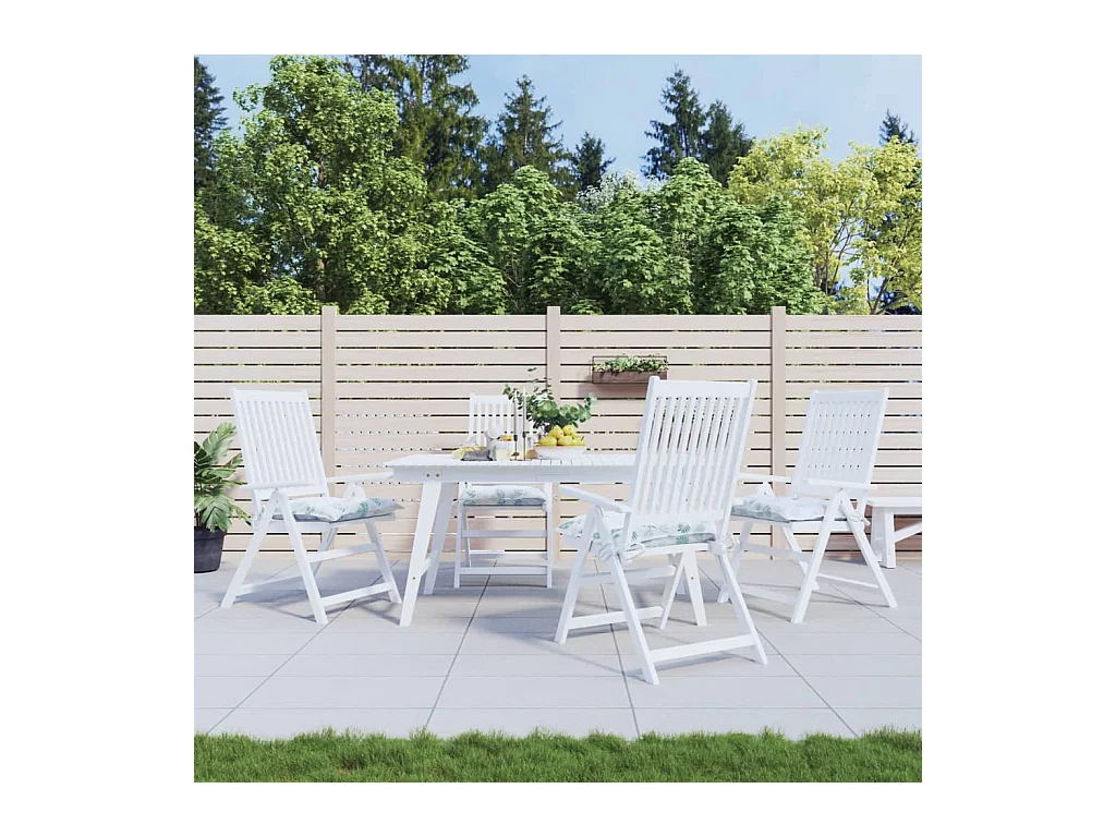 Coussins de chaise 4 pcs à motif de feuilles 50x50x7 cm OFR50057