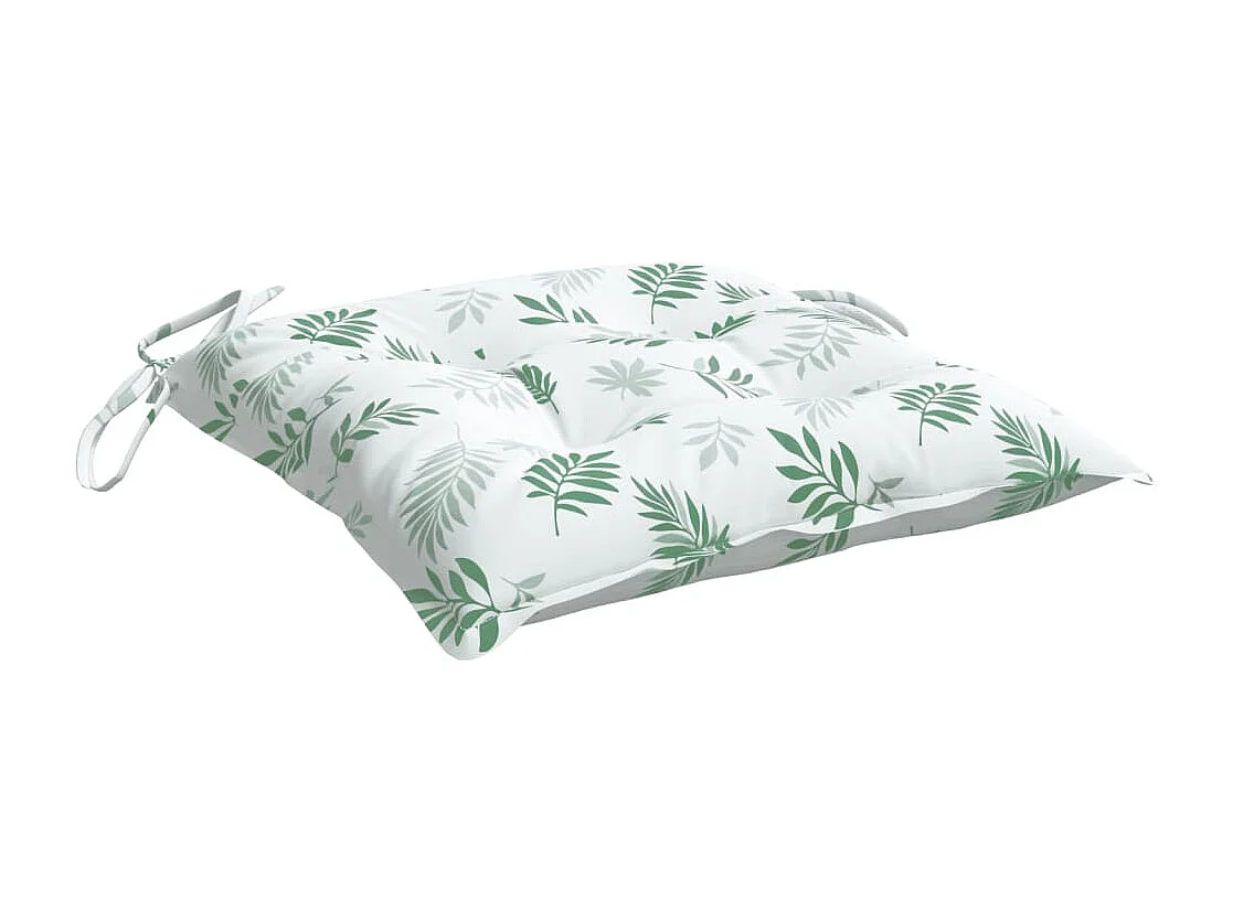 Coussins de chaise 4 pcs à motif de feuilles 50x50x7 cm OFR50057