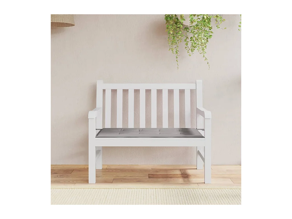 Coussin de banc de jardin gris 120x50x3 cm tissu oxford OFR56164