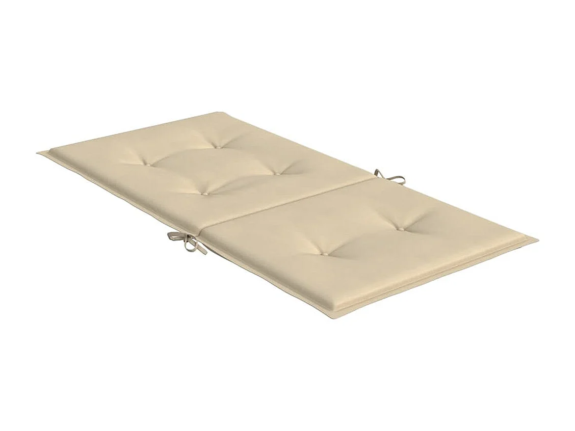Cojín de silla de jardín respaldo bajo 2 uds tela Oxford beige ES539200