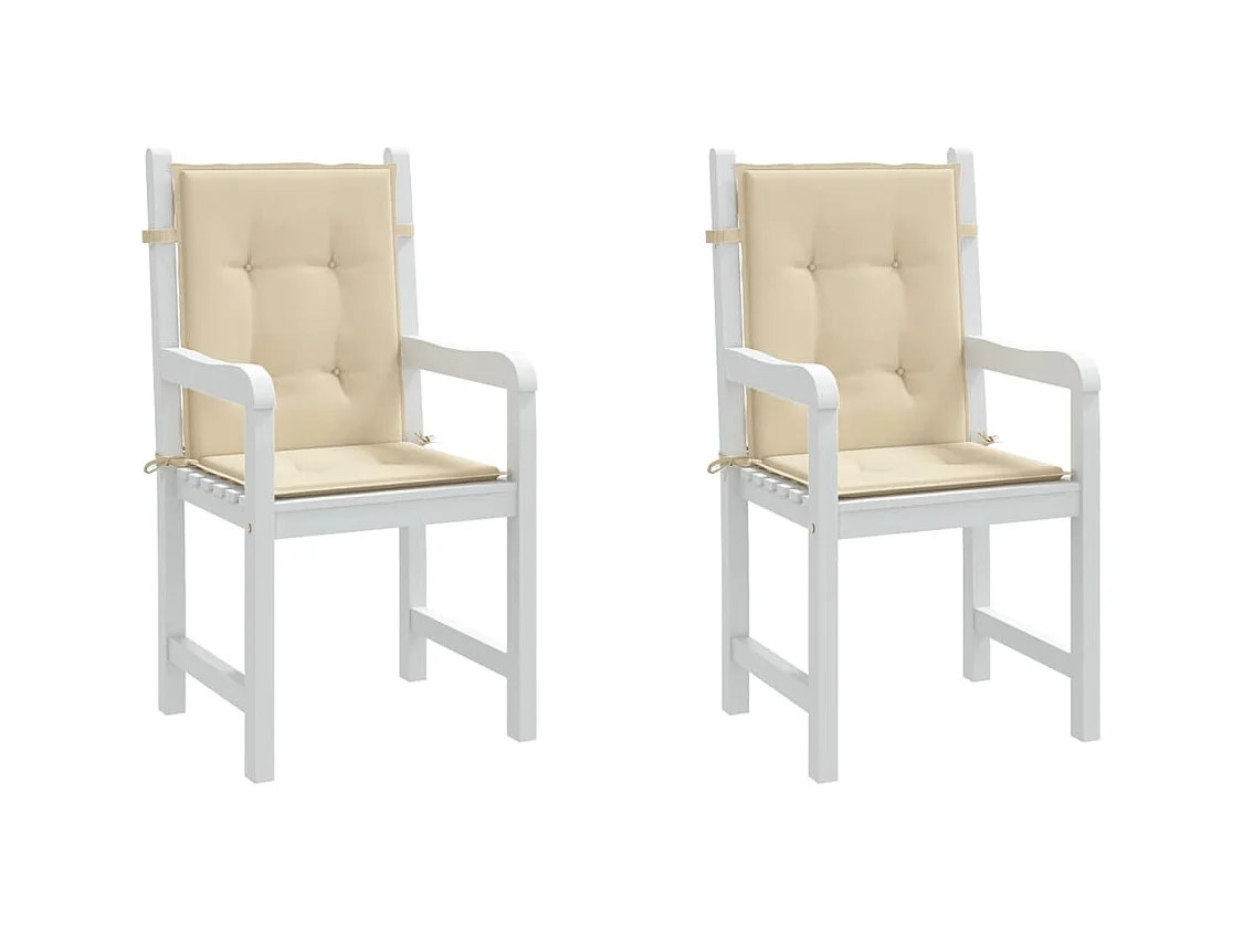 Tuinstoelkussens lage rug 2 st 100x50x3 cm oxford stof beige NL638739