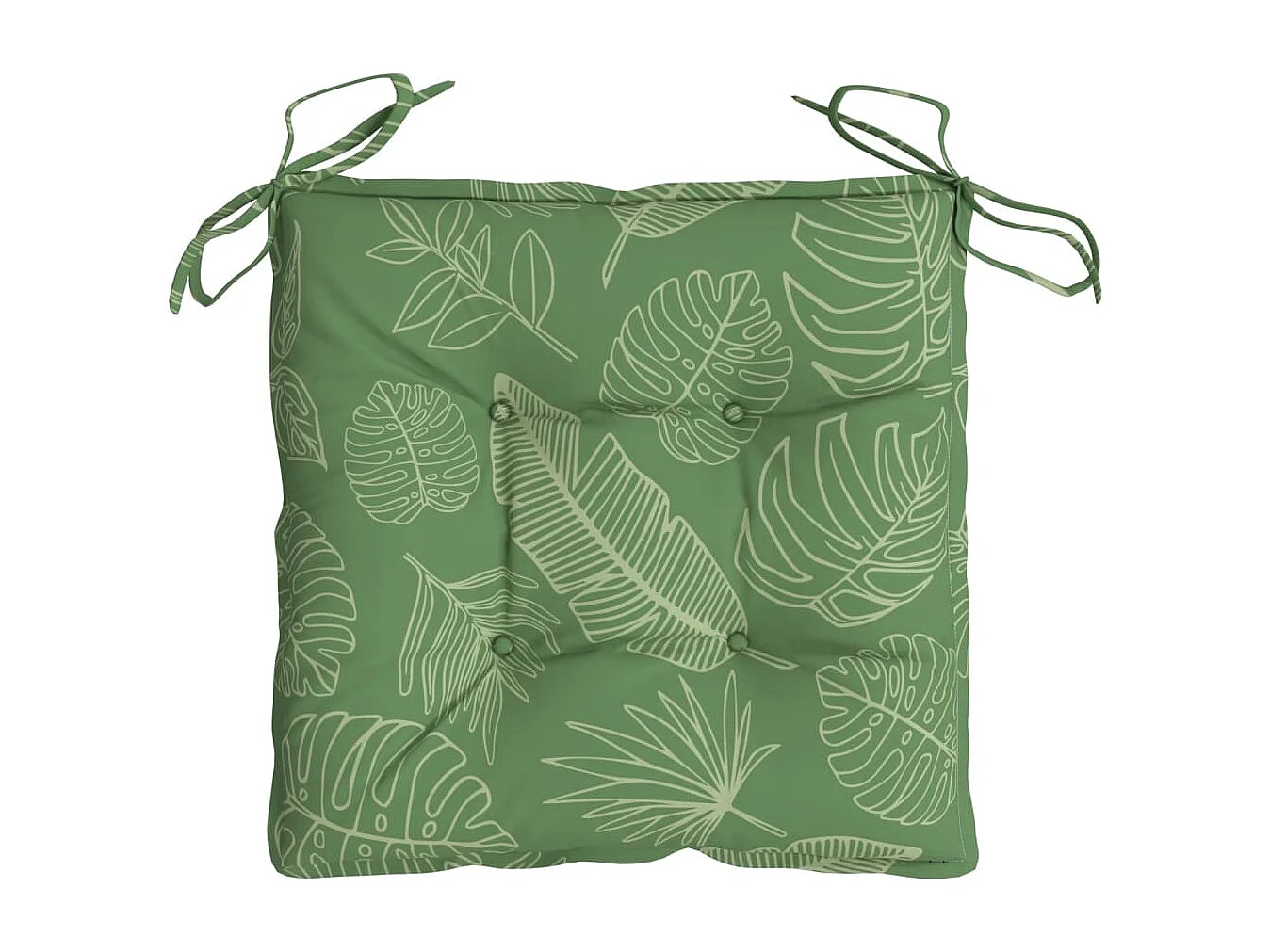 Coussins de chaise 4 pcs à motif de feuilles 50x50x7 cm tissu OFR46204