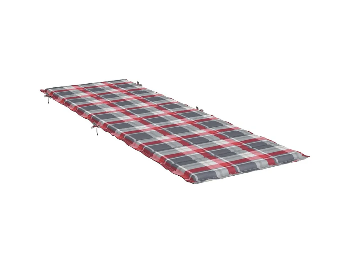 Almofadão p/ espreguiçadeira tecido oxford xadrez vermelho PT638385