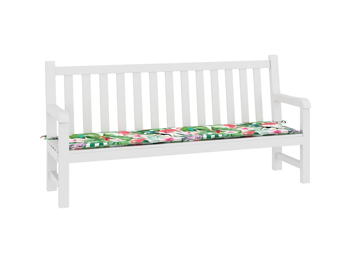 Tuinbankkussen 200x50x3 cm stof meerkleurig NL777317