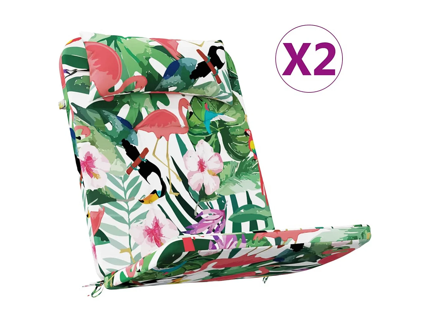 Coussins de chaise adirondack Lot de 2 multicolore tissu oxford OFR94561