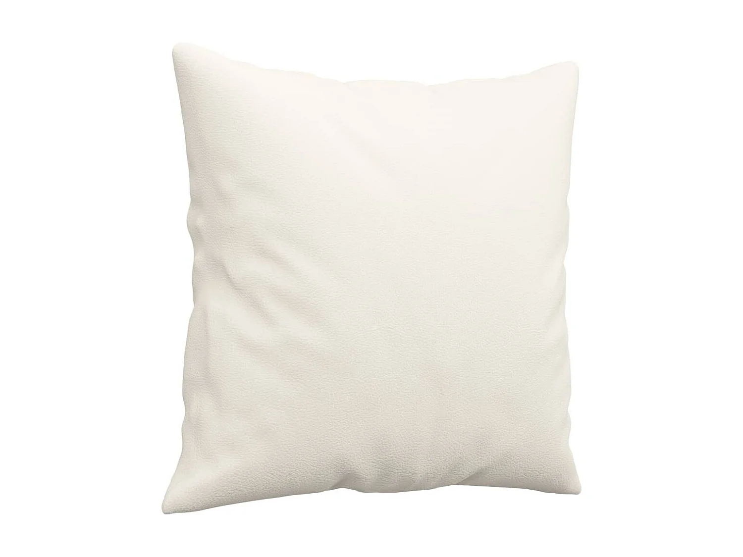 Coussins décoratifs 2 pcs Crème 40x40 cm Similicuir OFR20793