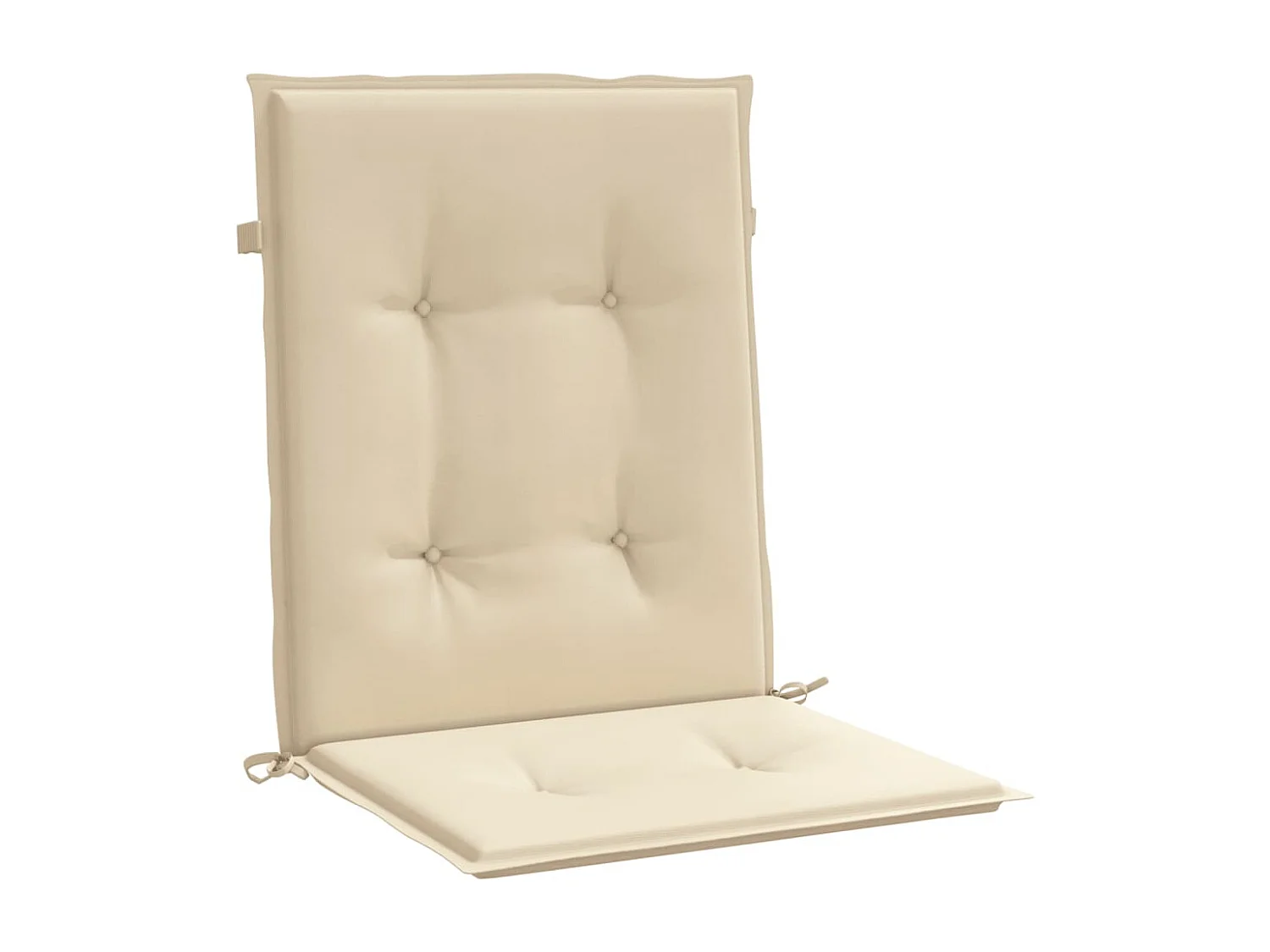 Coussins de chaise de jardin à dossier bas Lot de 6 beige OFR96745