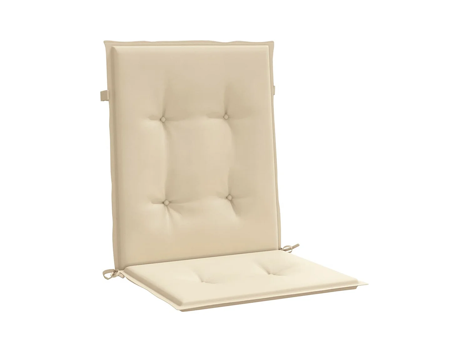 Cojín de silla de jardín respaldo bajo 6 uds tela Oxford beige ES199030