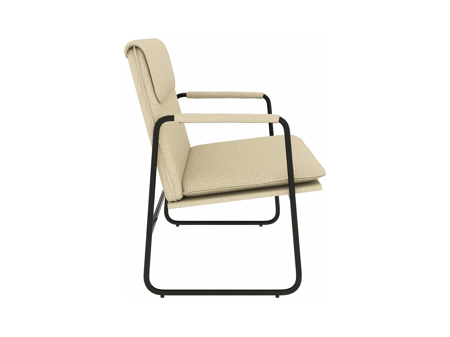 Banc Crème 100x64x80 cm Tissu REO86119