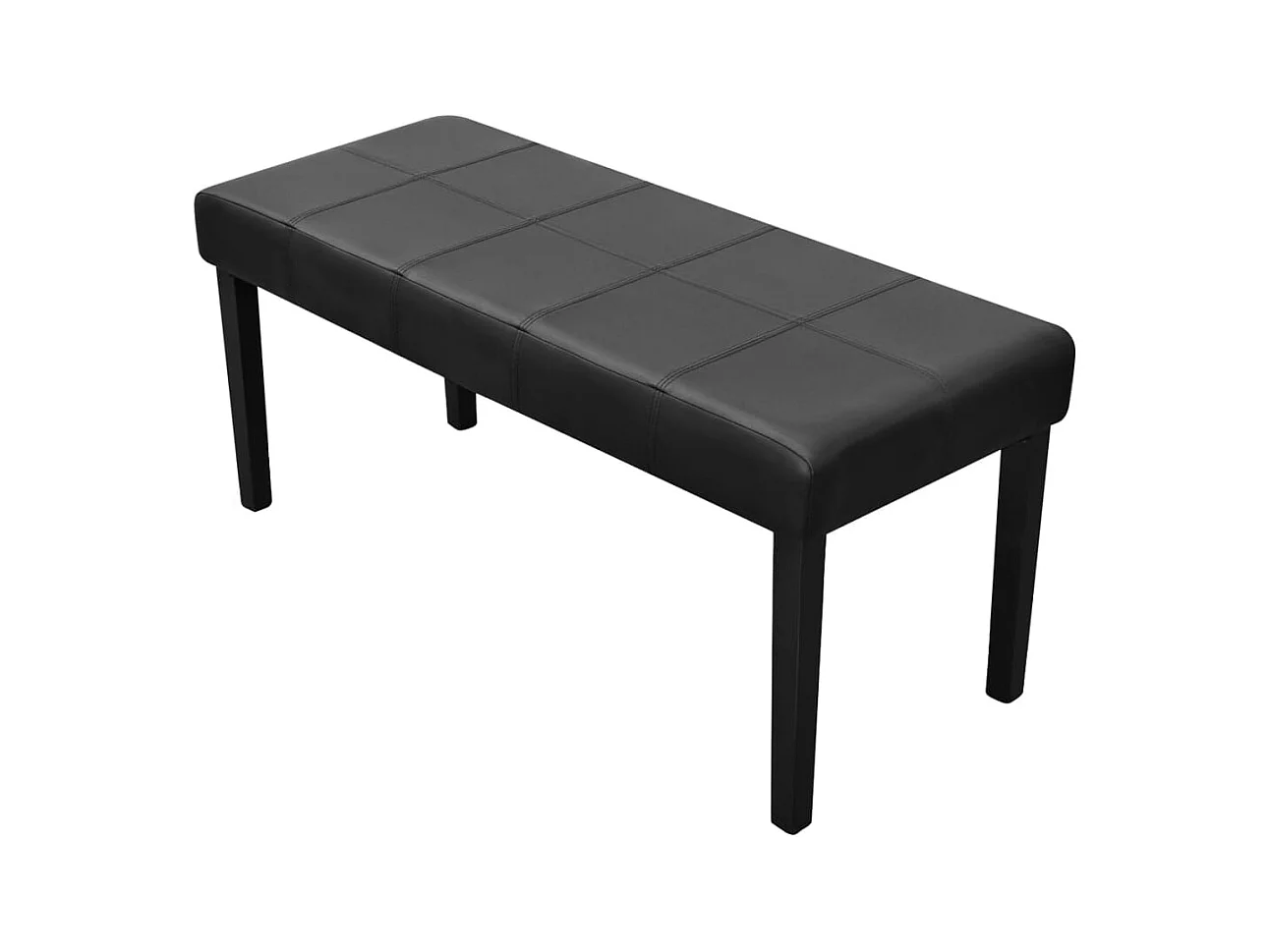 Banc en cuir synthétique de haute qualité Noir REO28081