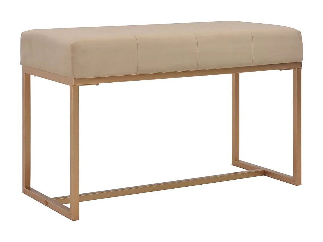 Banc 80 cm Beige Velours REO74051