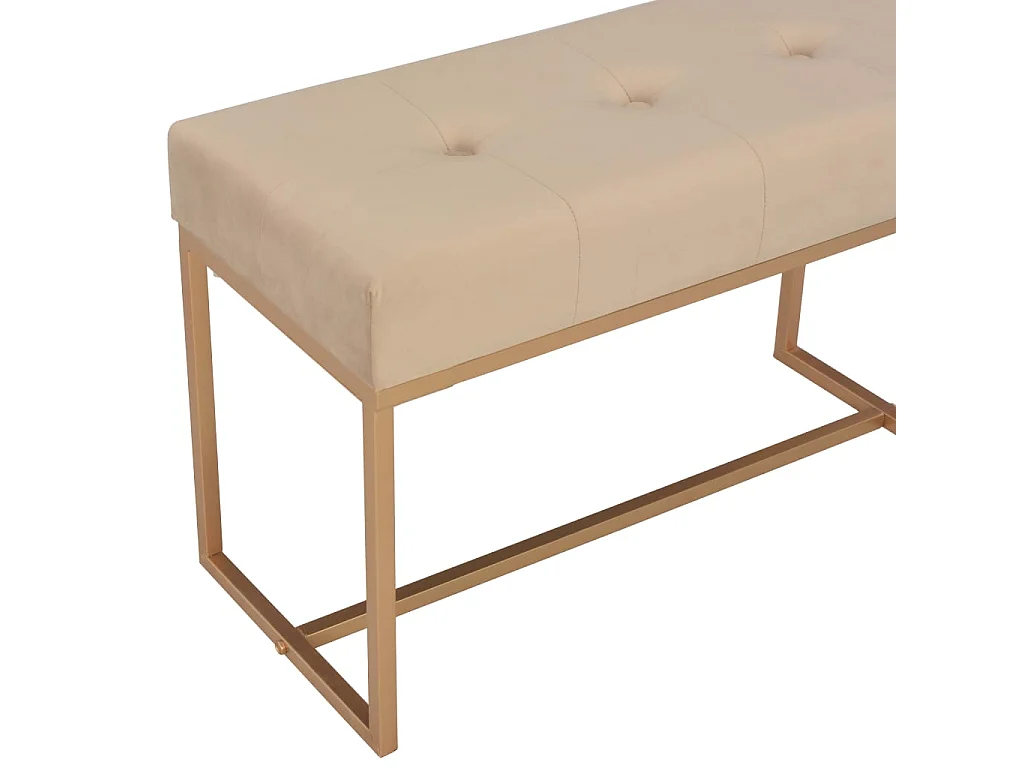 Banc 80 cm Beige Velours REO74051