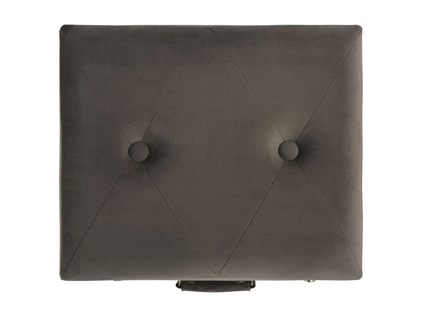 Taburete de almacenamiento de terciopelo gris 40 cm ES671876