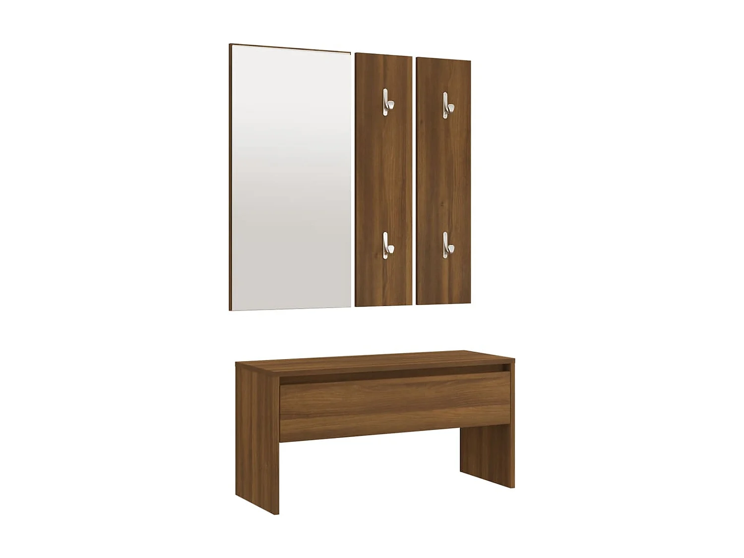 Ensemble de meubles de couloir Chêne marron Bois d'ingénierie REO81111