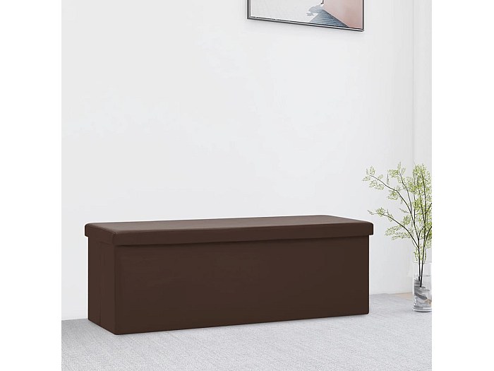 SONGMICS Banc De Rangement, Coffre Avec Pieds, 38 X 110 X 40 Cm, Pouf, Repose-Pieds, 112 L, PVC, Pour Salon, Entrée, Noir D'encre LSF0514B02