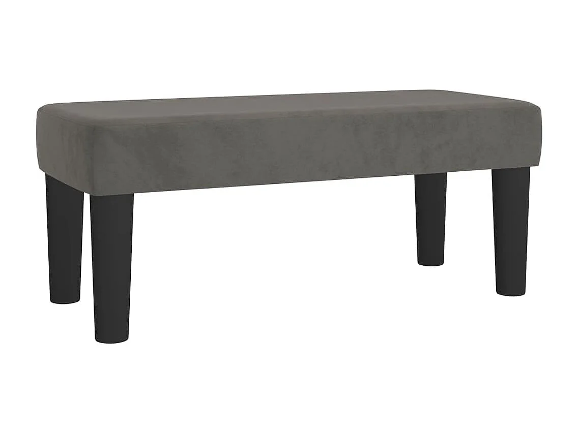 Banc Gris foncé 70x30x30 cm Velours REO68875