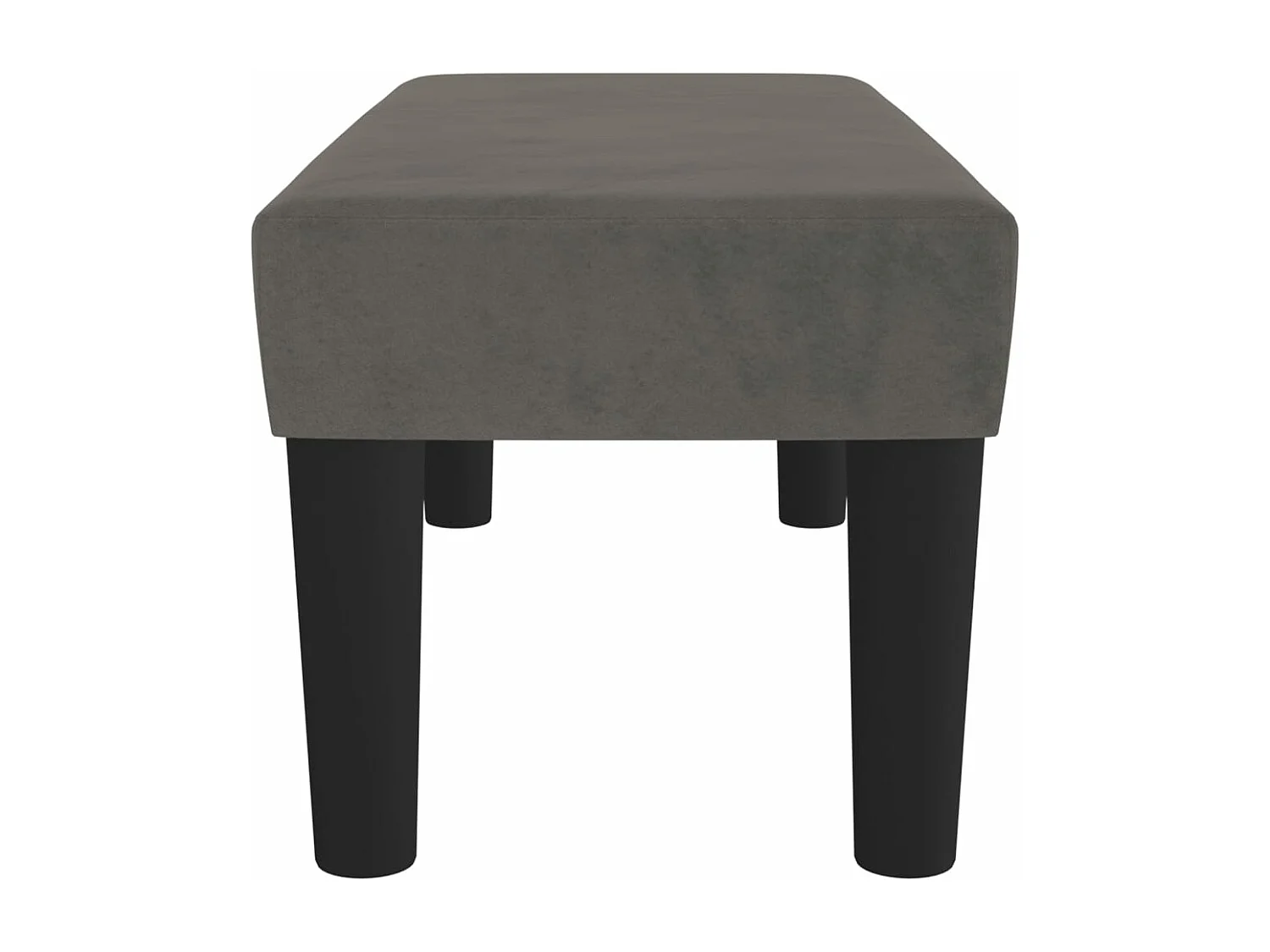 Banco de terciopelo gris oscuro 70x30x30 cm ES152588
