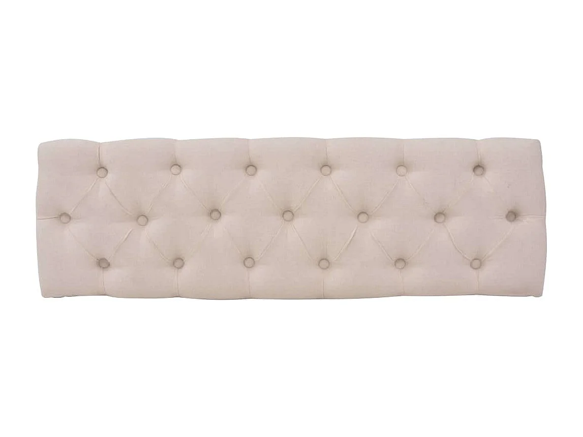 Banc Lin Bois massif 110 x 38 x 48 cm Blanc crème REO60672
