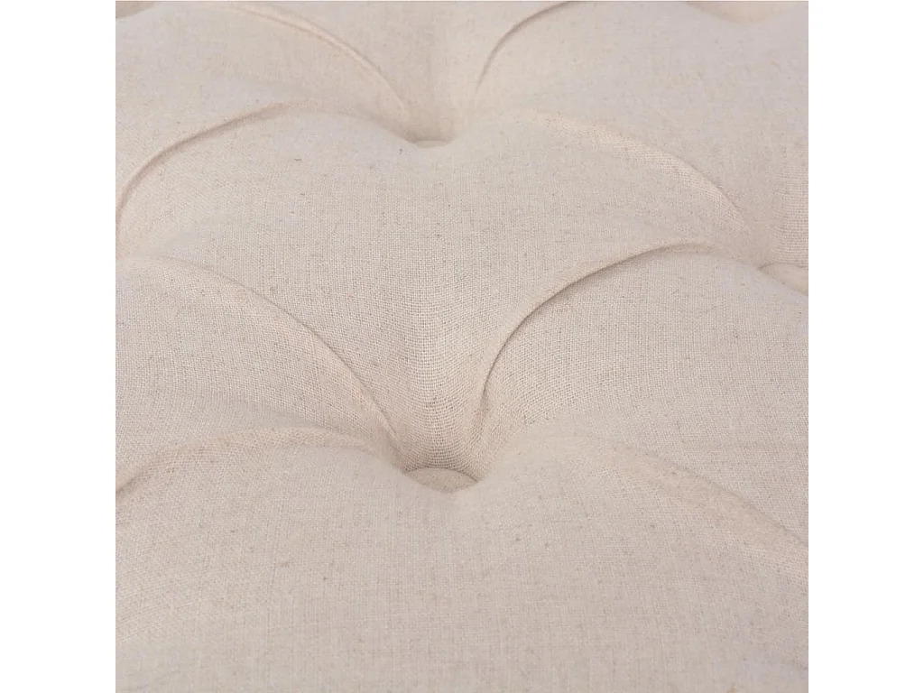 Banc Lin Bois massif 110 x 38 x 48 cm Blanc crème REO60672