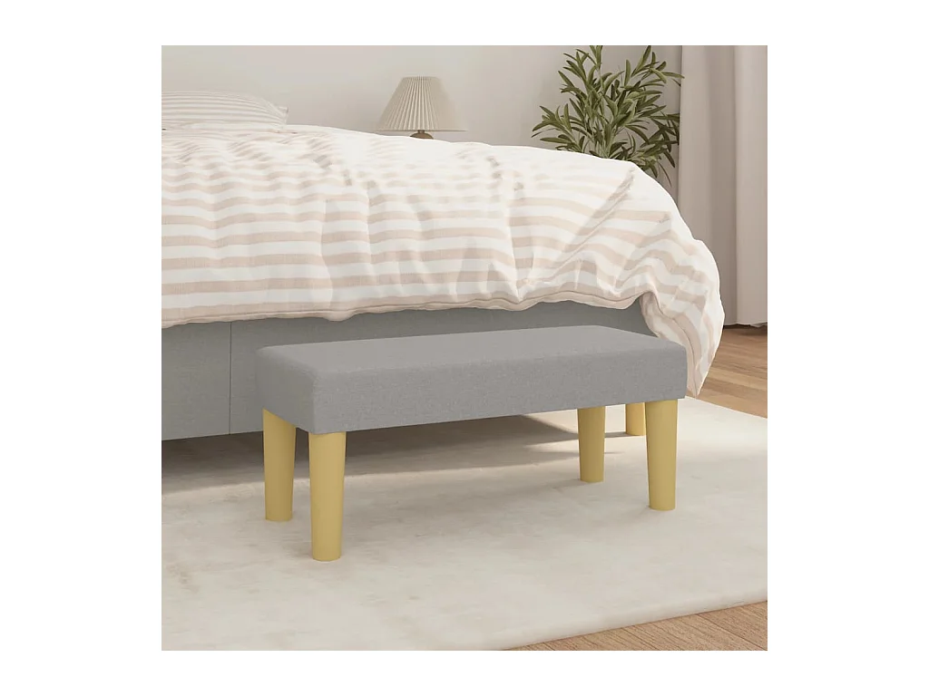 Banc Gris clair 70x30x30 cm Tissu REO63437