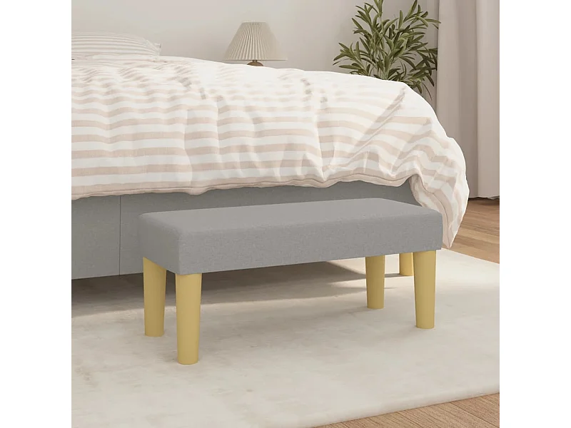 Banc Gris clair 70x30x30 cm Tissu REO63437