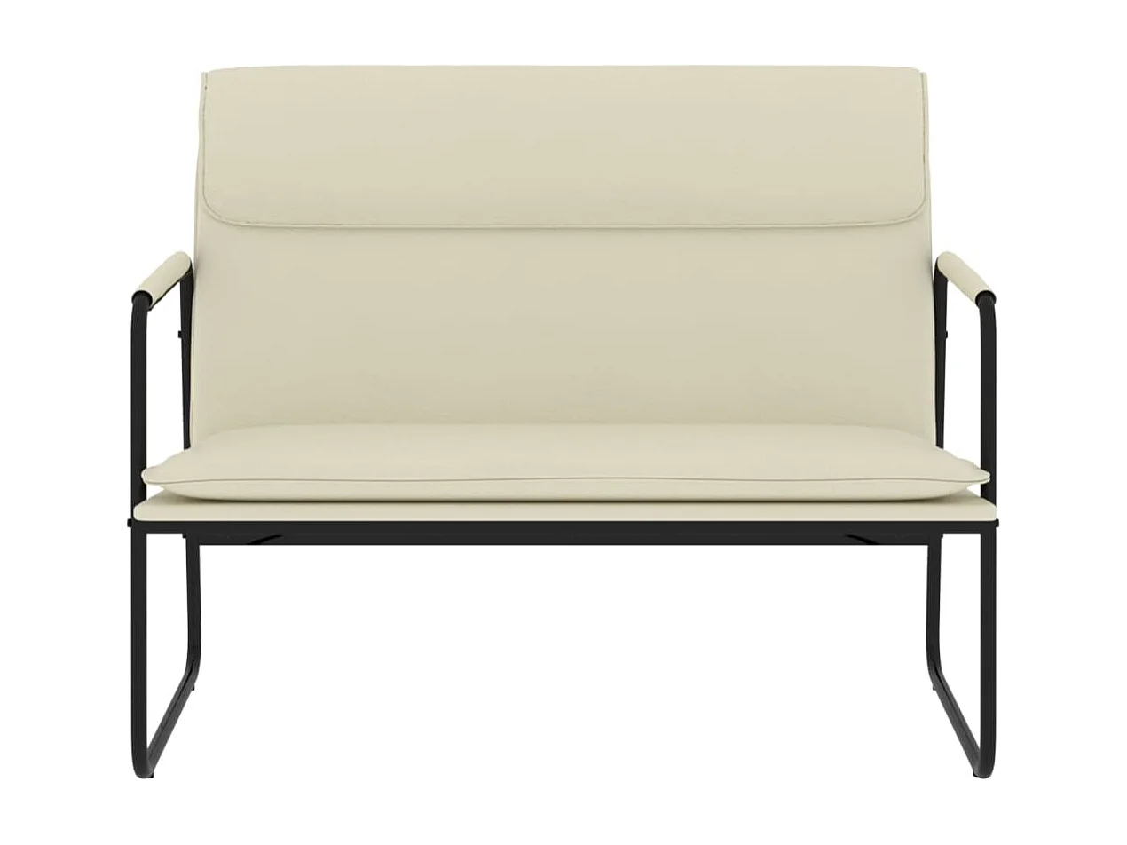 Bankje 100x64x80 cm kunstleer crèmekleurig NL155939