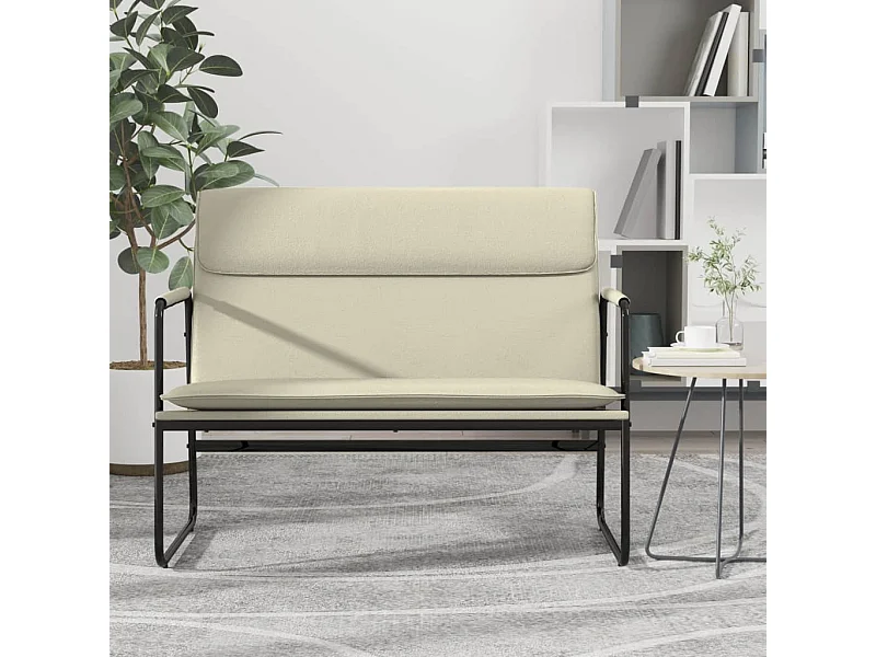 Bankje 100x64x80 cm kunstleer crèmekleurig NL155939